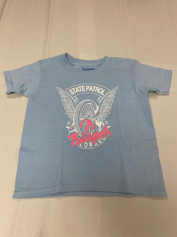 YOUTH FLYING WHEEL "JR TROOPER" T-SHIRT (Blue/Pink)
